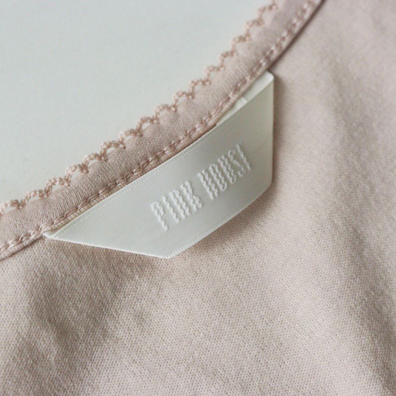 【超美品】ピンクハウスPINKHOUSEピコフリルノースリーブチュニック 極美品 2021SS ピンクハウス PINK HOUSE ピコフリル使い