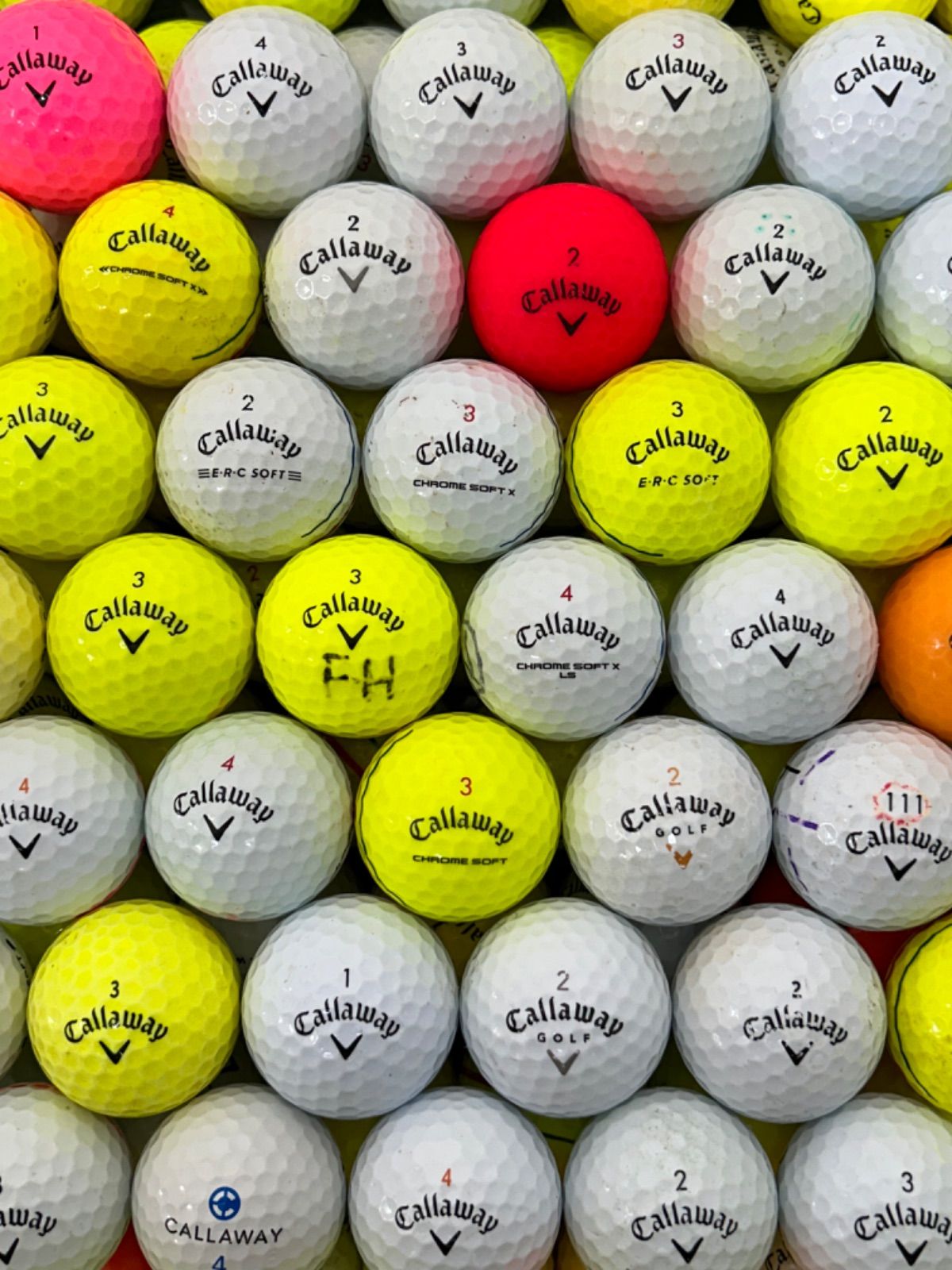 【AB　B】ランク　Callaway ロストボール　50球　50個　各種ブランド　お得セット