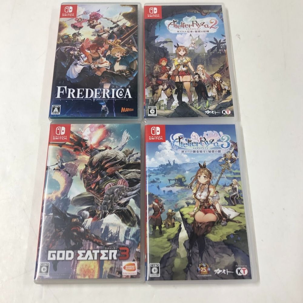 08w11040 Nintendo Switch ゲームソフト まとめ ライザのアトリ2＆3|ゴッドイーター3|フレデリカ