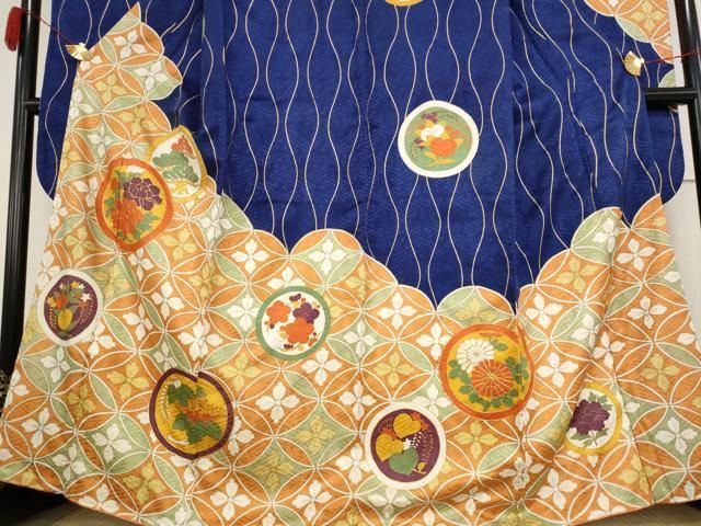 平和屋着物□豪華振袖 駒刺繍 七宝花丸文 金彩 正絹 逸品