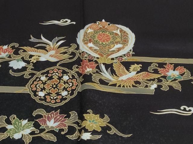 平和屋着物○訪問着 正倉院鳳凰草花文 金彩 正絹 逸品 未使用