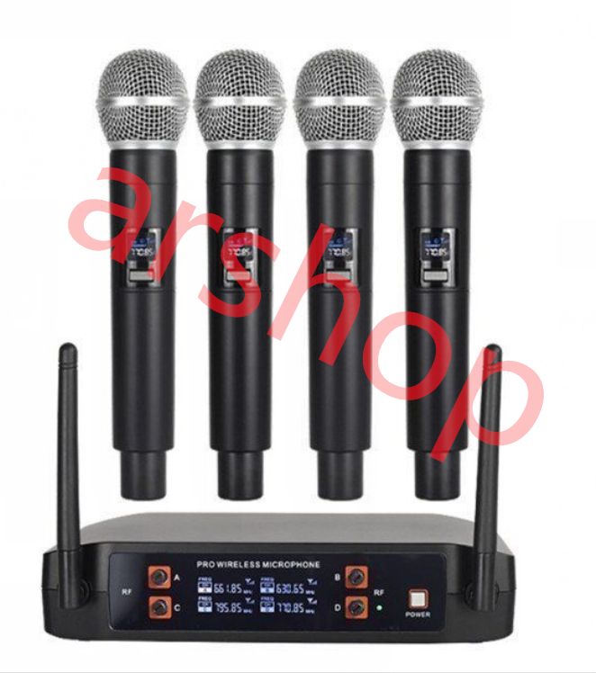 ワイヤレスマイクシステム プロフェッショナル UHF 4CH カラオケ