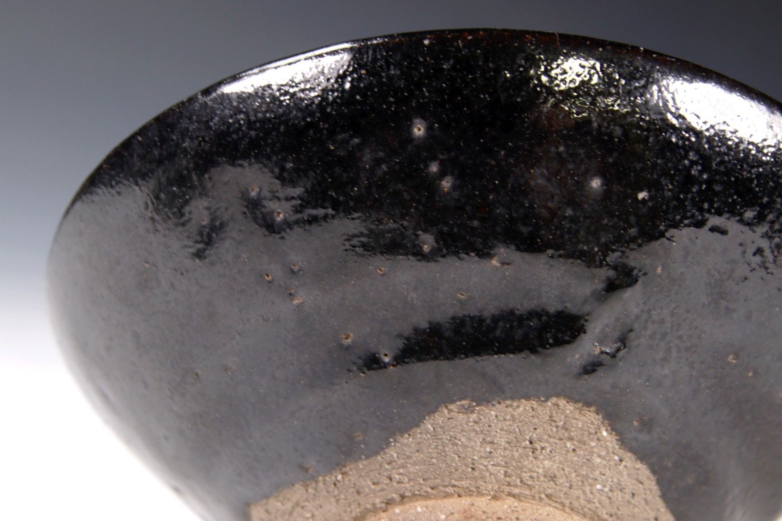 古美術品 京焼 黒楽茶碗 13cm 茶道具 唐物 骨董 古美術 楾 R361 古美術品 京焼 黒楽茶碗 13cm 茶道具 唐物 骨董 古美術 楾 R361