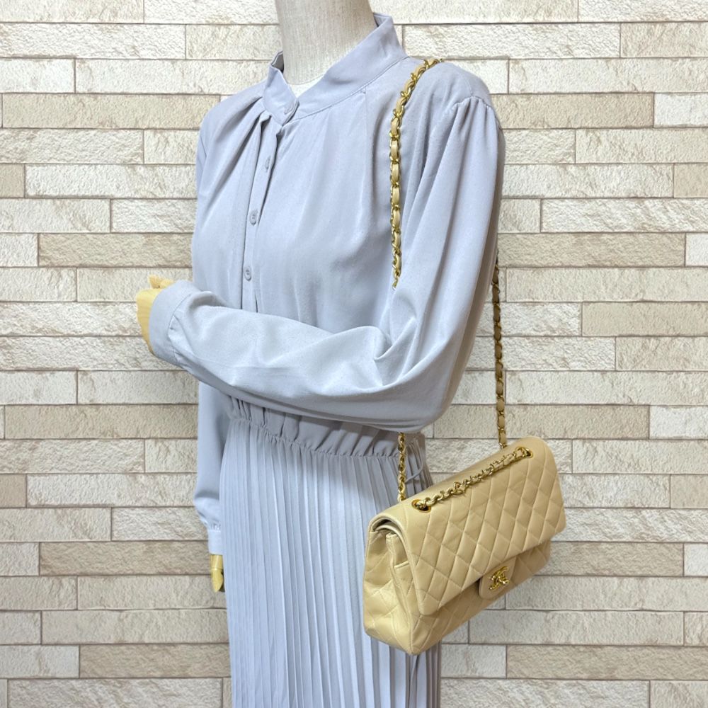【おしゃれで実用的☆彡】CHANEL マトラッセショルダー シャネル マトラッセ ショルダーバッグ ラムスキン A01112
