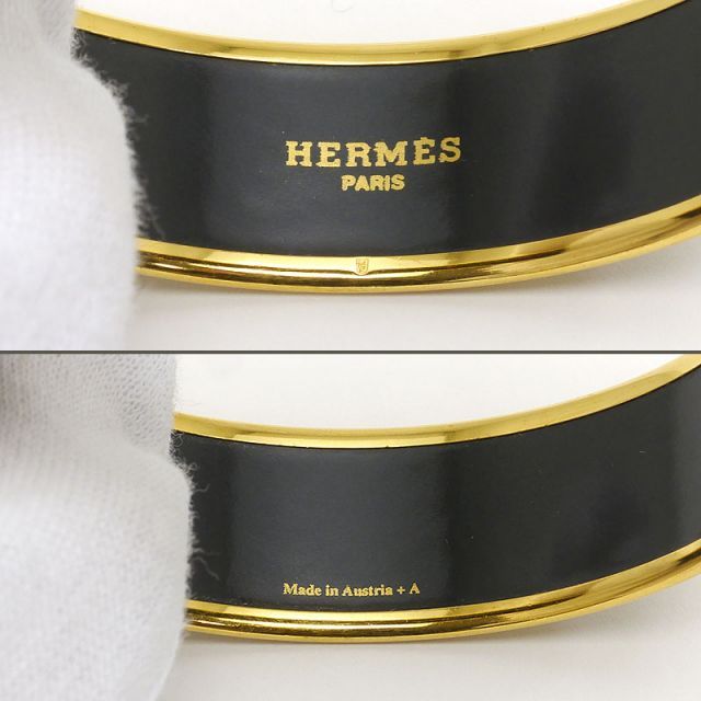 エルメス HERMES エマイユGM 七宝焼きホワイト・ピンク系 ライオン バングル