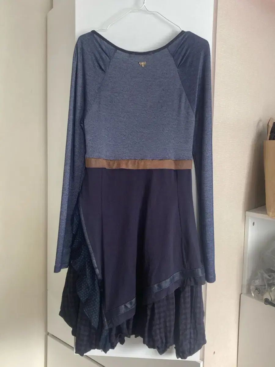 La mode est a vous レイヤードミディ ドレス