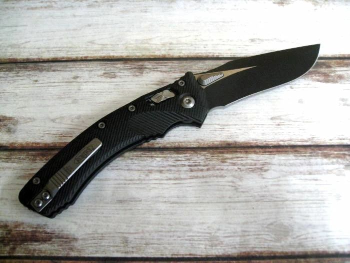 マイクロテック 137 RL-1 FLGTBK アンフィビアン RAMロック G-10 ブラック ツートーン M 390 折りたたみナイフ RAM-LOK Black STD Green Microtech Knives