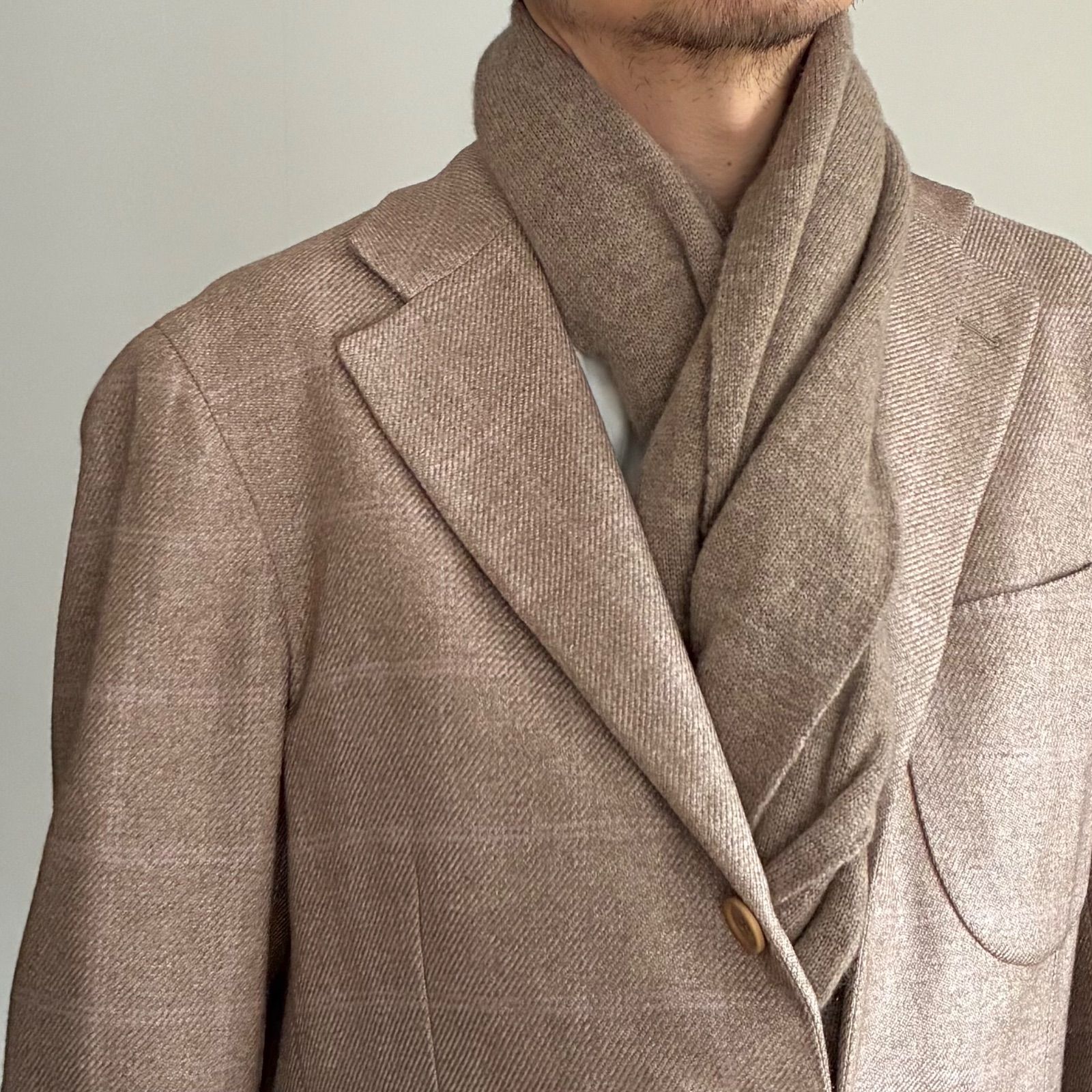 Johnstons of Elgin / カシミヤ100% ショートマフラー Johnstons of