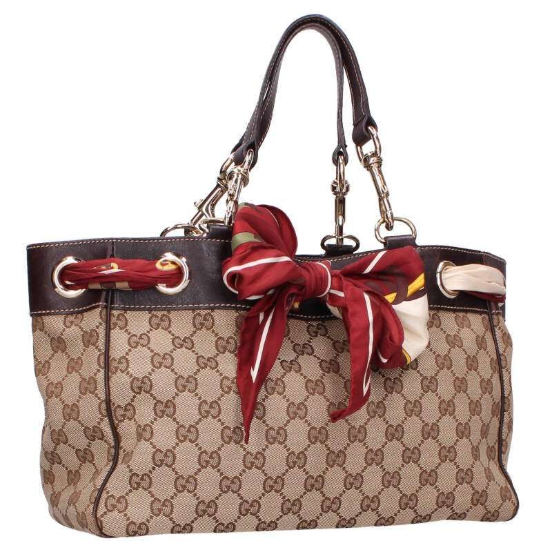 グッチ 162879 GG柄スカーフ付きトートバッグ レディース