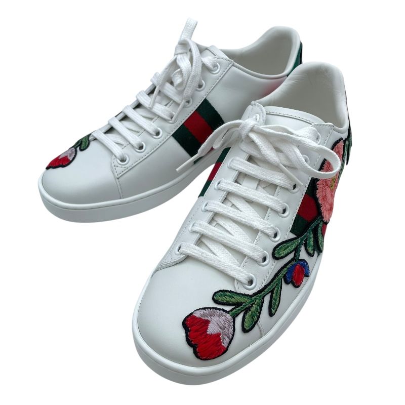 グッチ GUCCI エースフラワーエンブロイダリースニーカー 431917 ホワイト レディース スニーカー