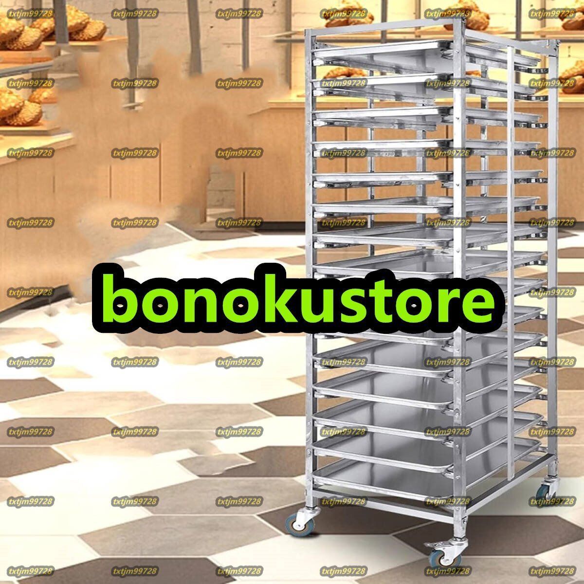 12 段 パン パン ラック トロリー 収納 冷却ラック ユニバーサル ホイール 取り外し ベーカリー ラック ホーム 46.5x60x137cm
