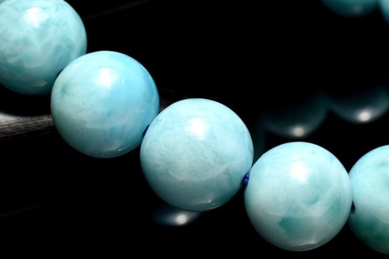 １点物 AA カリブ海の宝石 ラリマー 9mm ブレスレット パワーストーン 天然石 _MA9528