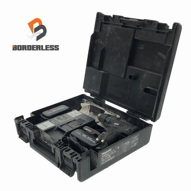 品 Panasonic パナソニック 14.4V|18V 充電振動ドリル＆ドライバー EZ79A3LJ2G-B 黒 バッテリ2個 18V5.0Ah 充電器 ケース