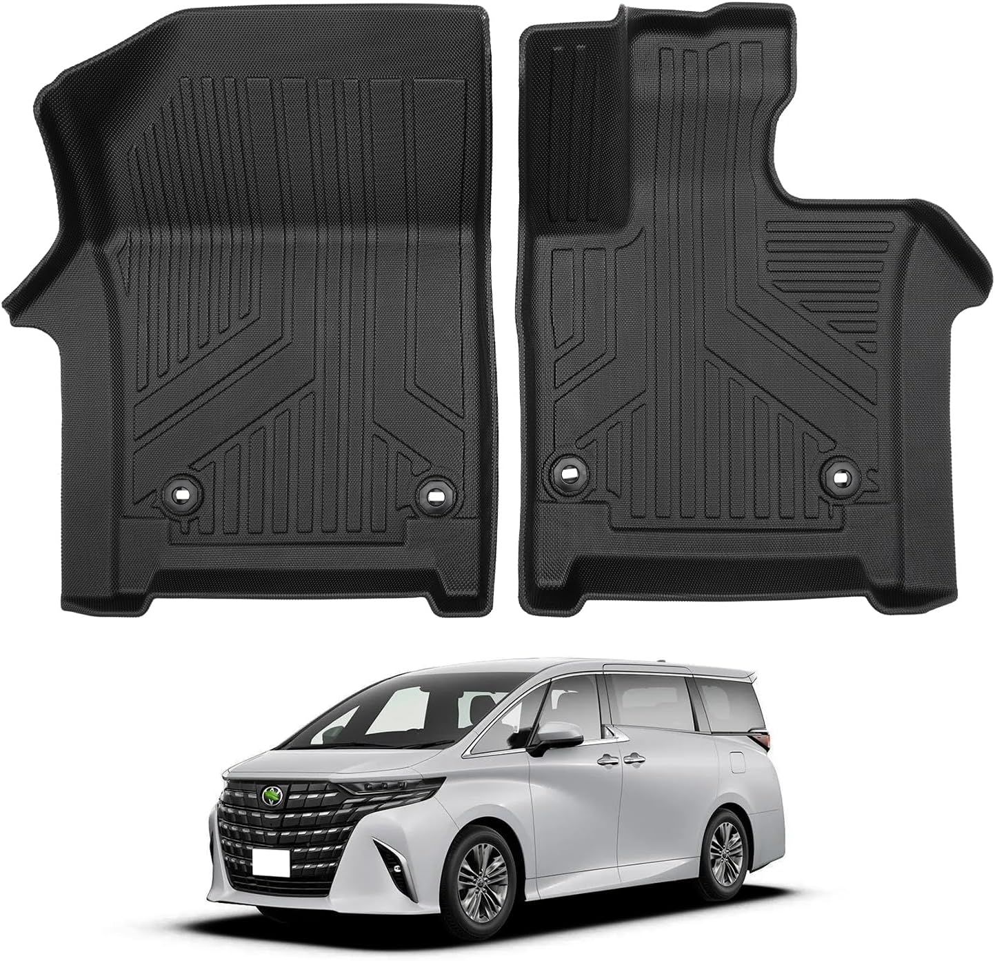 CARVANTA トヨタ 新型 アルファード 40系 フロアマット 1列目用 7人乗り専用 カーマット TPE材質 立体成型 車用 3Dフロアマット 右ハンドル車 TOYOTA ALPHARD 40系 2023年6月～現行 セカンドマット 防水 