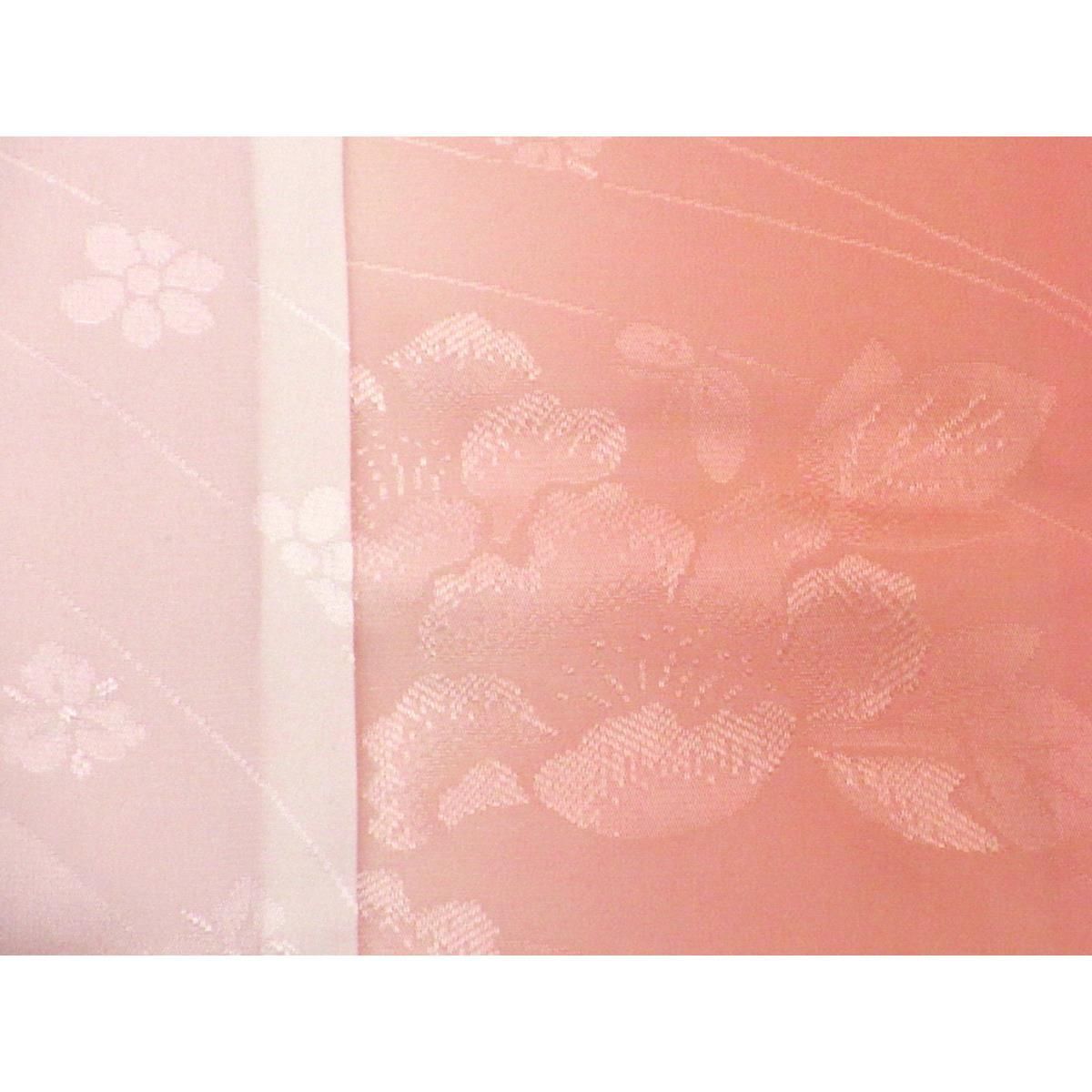 振袖用 正絹 長襦袢 反物 「ぼかし染め 水車水流に梅もみじ」紫 本振・振袖