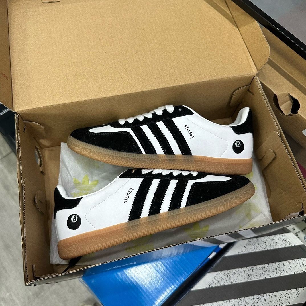 新品 adidas Originals Gazelle INdoor x Stussy スニーカー Adidas 靴 男女兼用 箱付