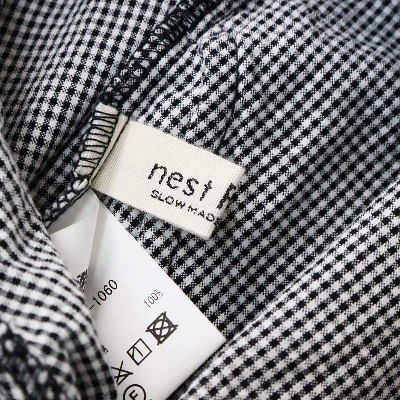美品 2022SS ネストローブ nest Robe ギンガムチェックイージー