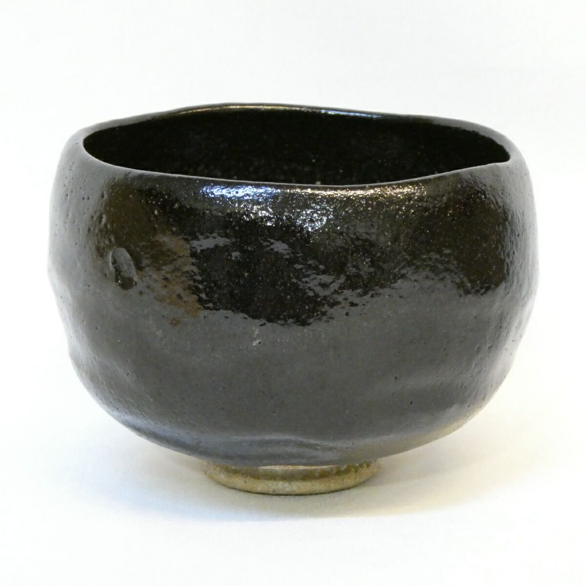 八月の特売品】政所窯 永興紹道（後藤紹道）作 幕釉 黒茶碗 楽焼