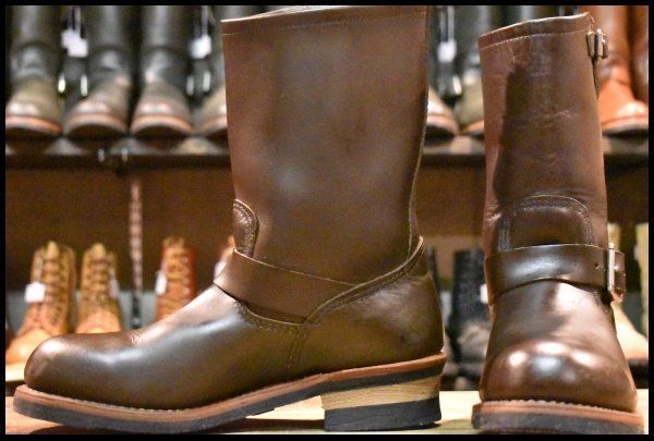 8.5D 09年 レッドウィング 2967 エンジニア 茶 チョコレート クローム ブラウン スチールトゥ 2269 ブーツ redwing HOPESMORE FJ189