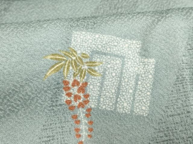 平和屋着物▽上質な小紋　単衣　源氏香　藤花房　正絹　逸品　未使用　AAAS4970fy 平和屋着物▽上質な小紋 単衣 源氏香 藤花房 正絹 逸品 未使用