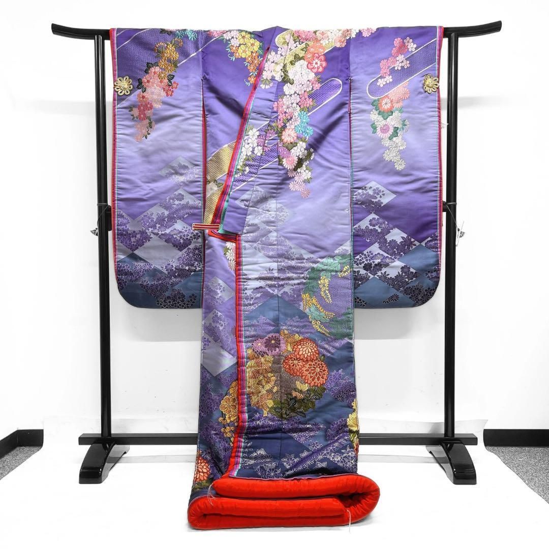 森英恵 HANAE MORI 色打掛 花紋 蝶 ヱ霞 菱 着物 032a① d - メルカリ