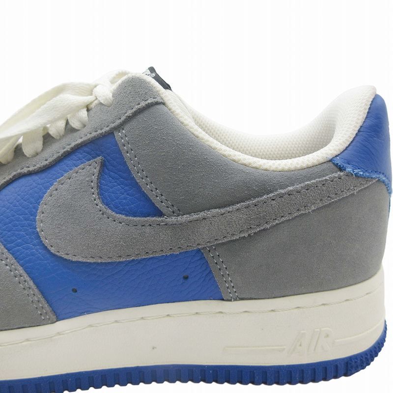 美品 ナイキ NIKE AIR FORCE1 LOW ”By You” エアフォース1 ロウ バイユー カスタム スニーカー シューズ 靴 レザー  DN4162-991 サイズ26.5cm グレー 青 ブルー メンズ/5