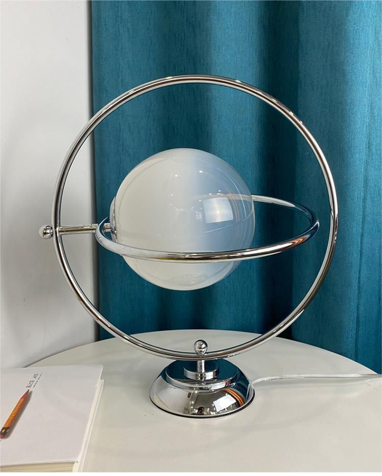 小さなテーブルランプ デザイン感 惑星ガラスライト回転ムーン 現代のテーブルランプ ひかり おしゃれ 上品 照明器具YEDA621