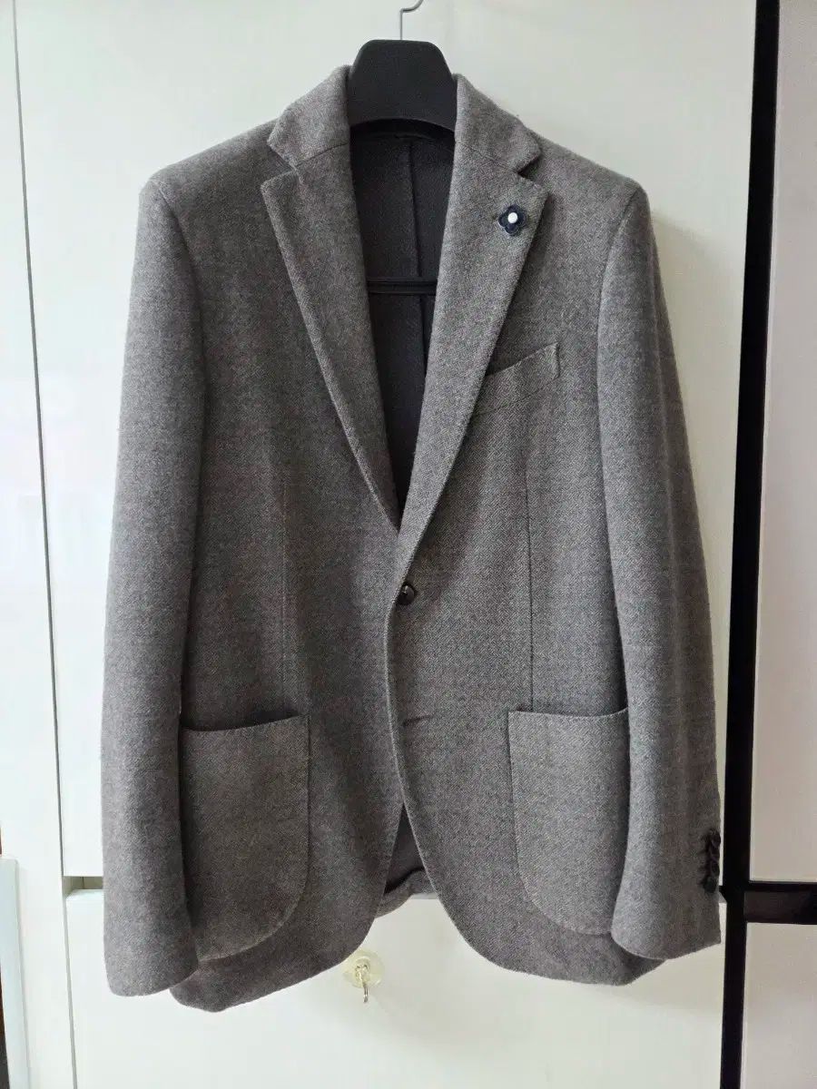 LARDINI(ラルディーニ) グレー ヘリンボーン ウールジャケット - メルカリ