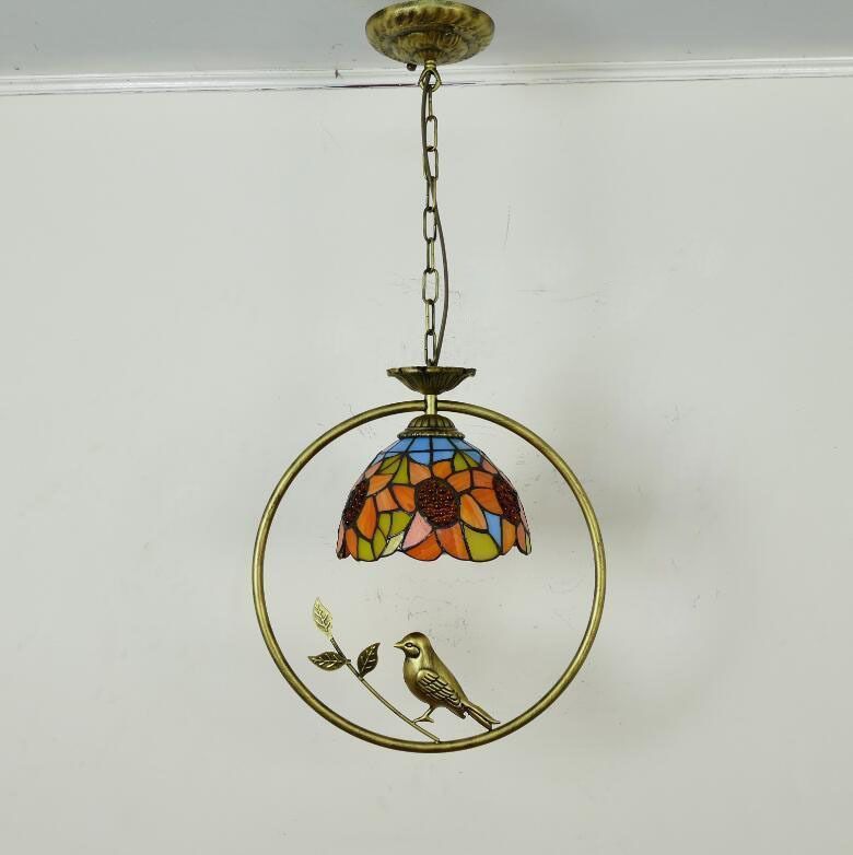 美品登場 ステンドランプ ステンドグラス インコ 芸術品 ティファニー 照明 家具 - メルカリ