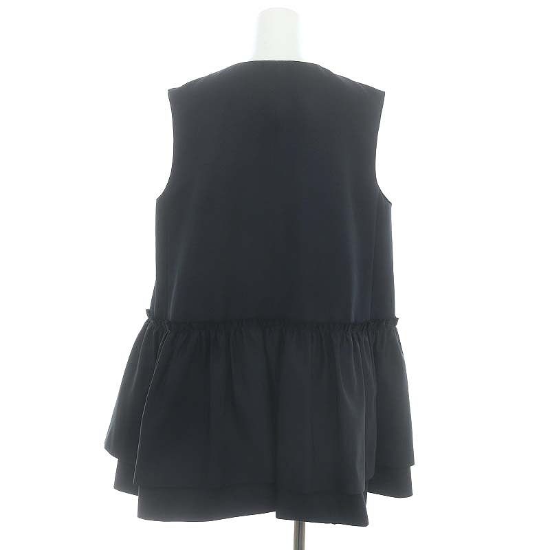 エムプルミエ M-Premier 23AW グログランオープンリボンペプラムジレ 