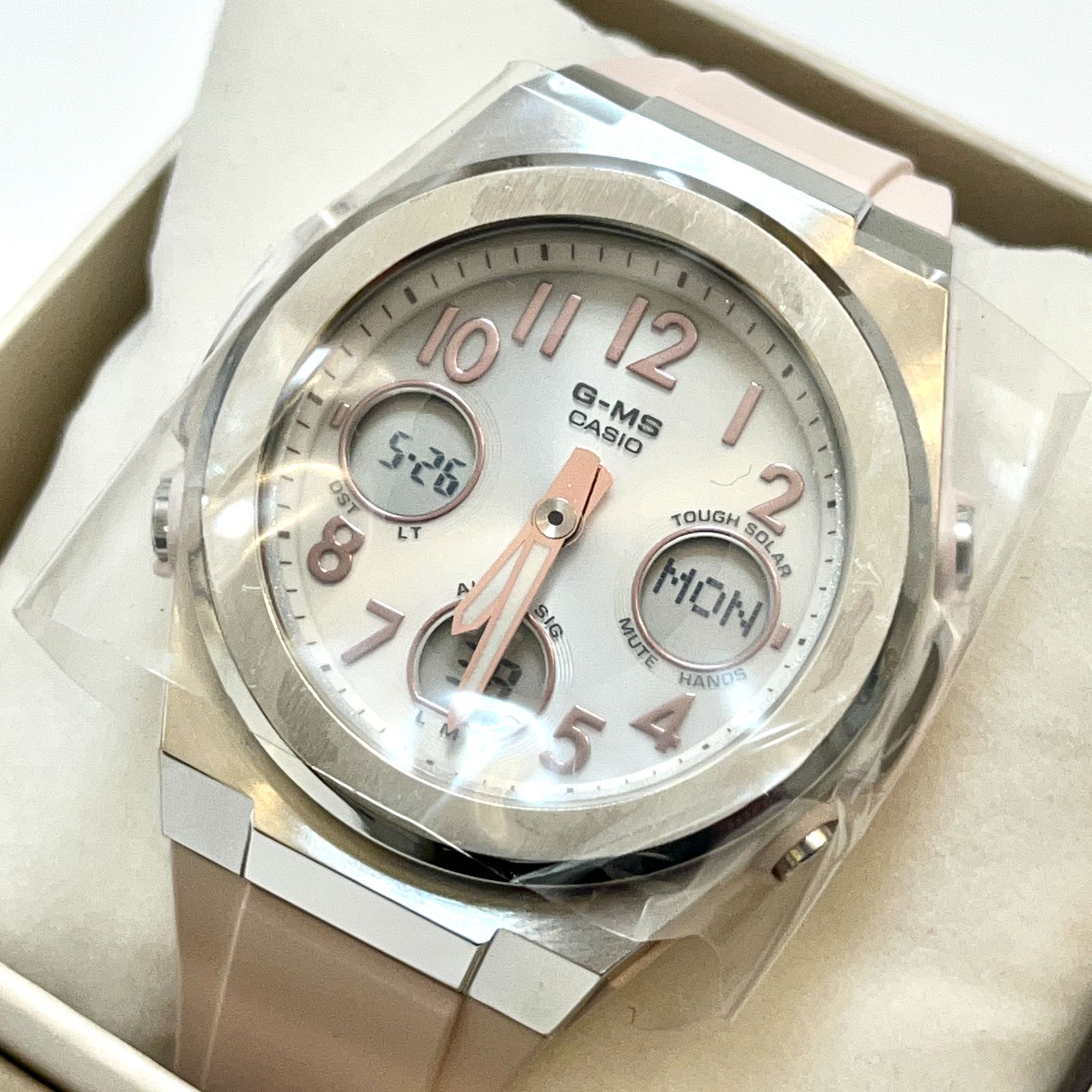 rm CASIO カシオ Baby-G G-MS タフソーラー デジアナ腕時計 MSG-W610 稼働品 ラバーバンド 外 属 腕周り約17.5cm