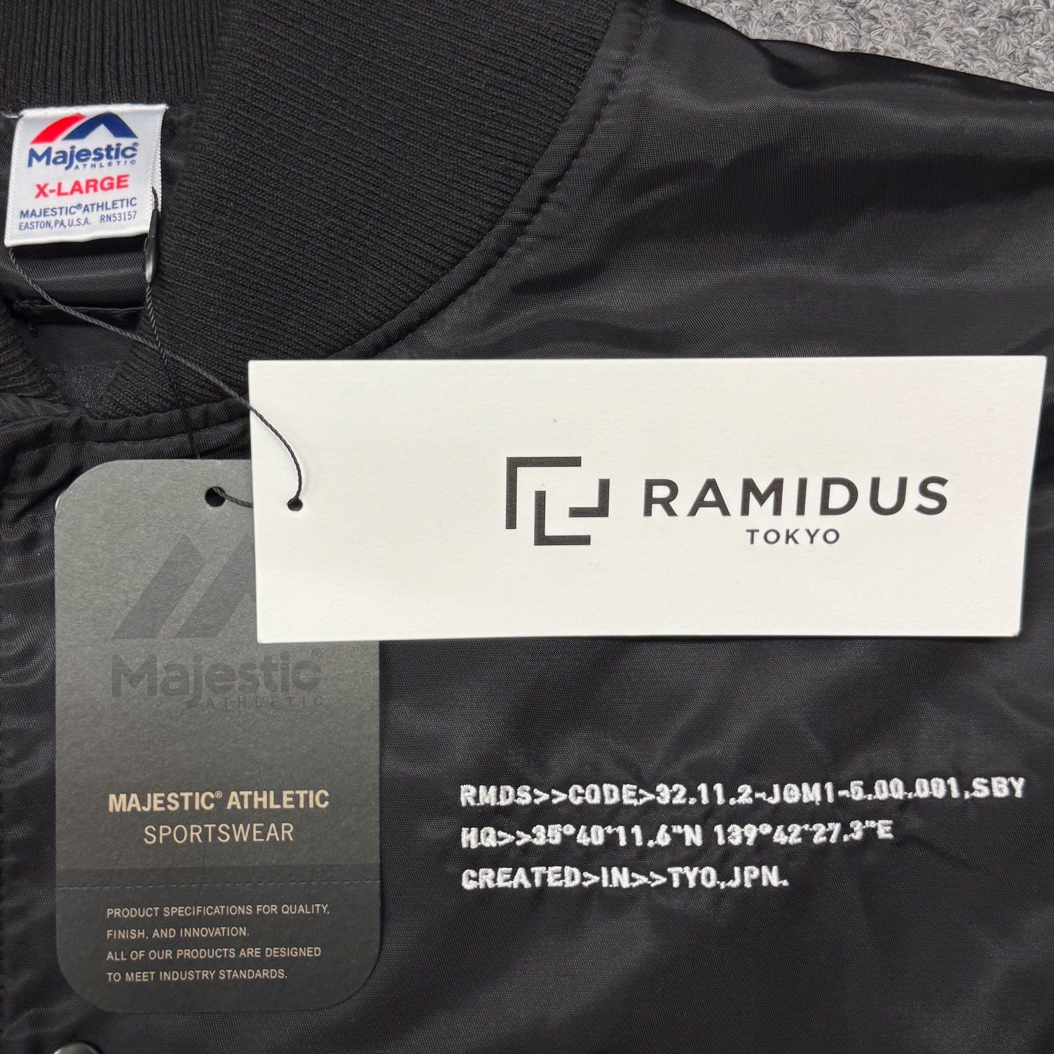 参考上代30800円 未使用品 RAMIDUS × Majestic 25SS Stadium jacket 