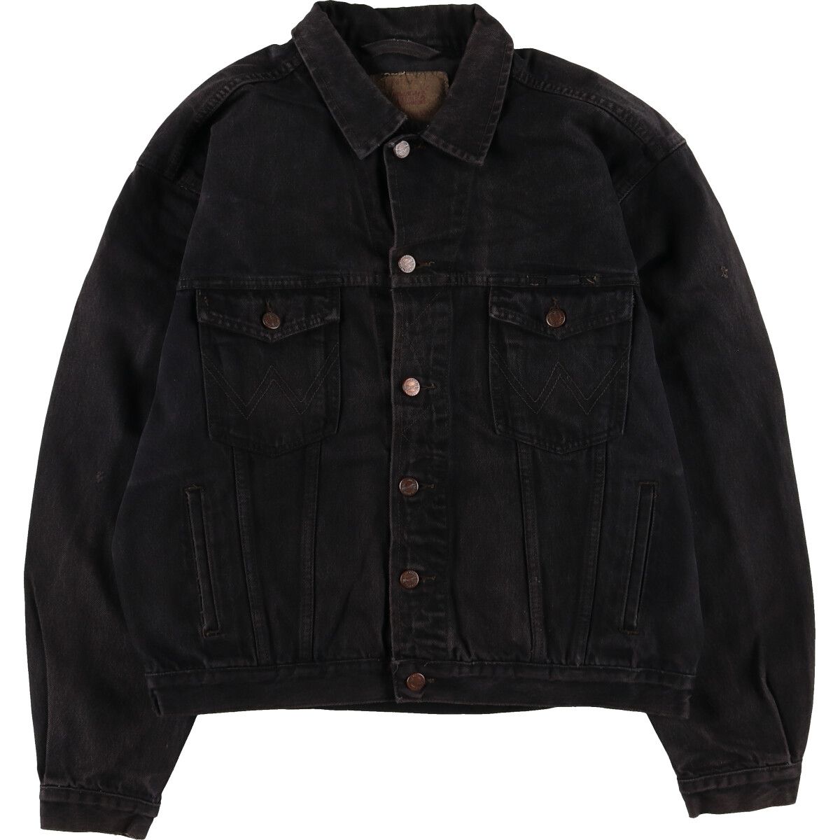 古着 ラングラー Wrangler ブラック デニムジャケット Gジャン メンズXL相当/eaa475689