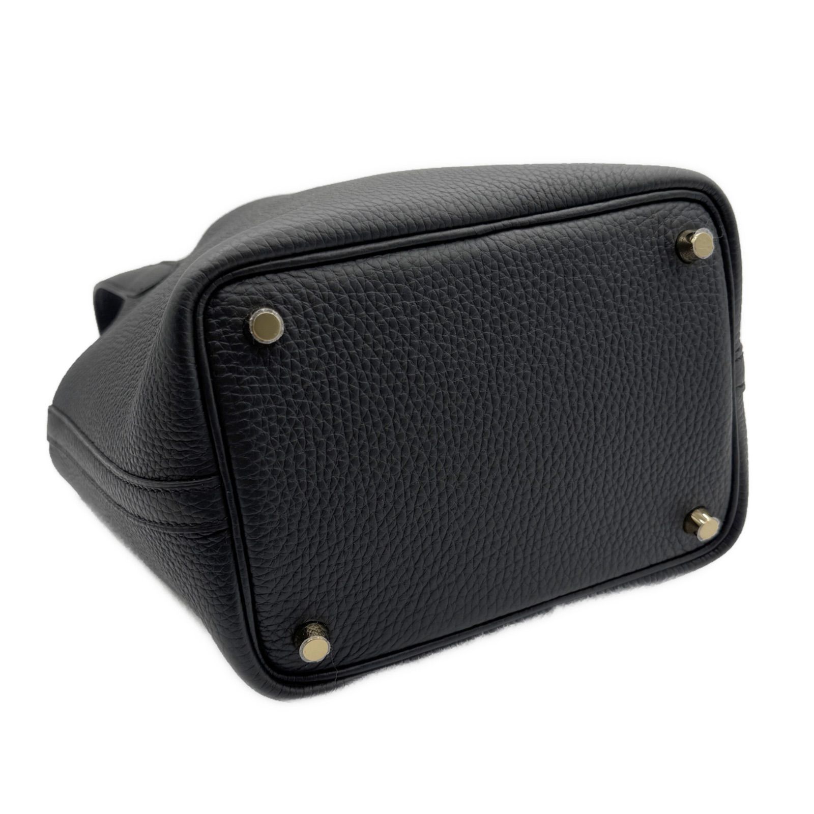 エルメス(HERMES) ピコタンロックPM(18) 黒 トリヨン ゴールド