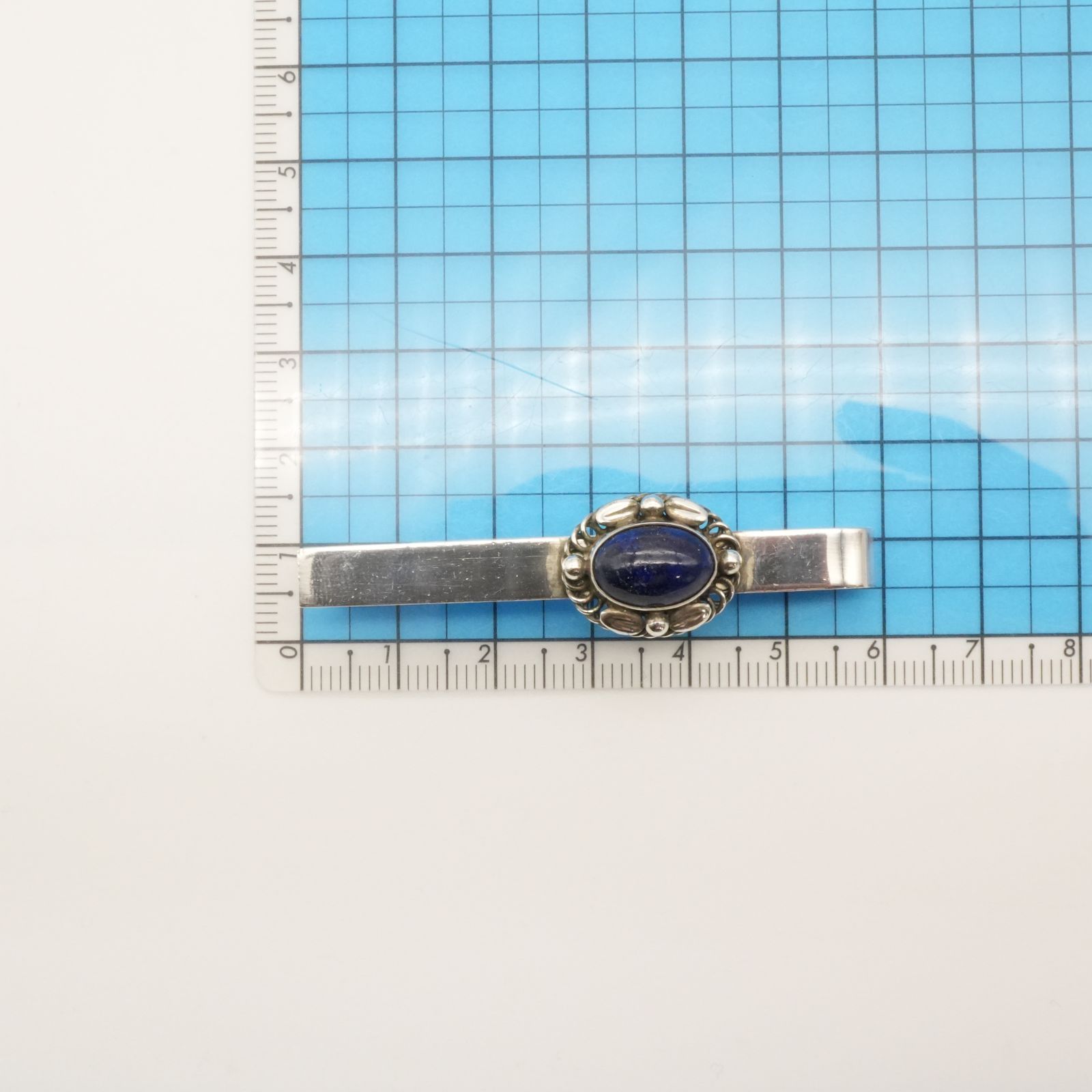 美品 ジョージジェンセン 17 ネクタイピン ブルートパーズ/24