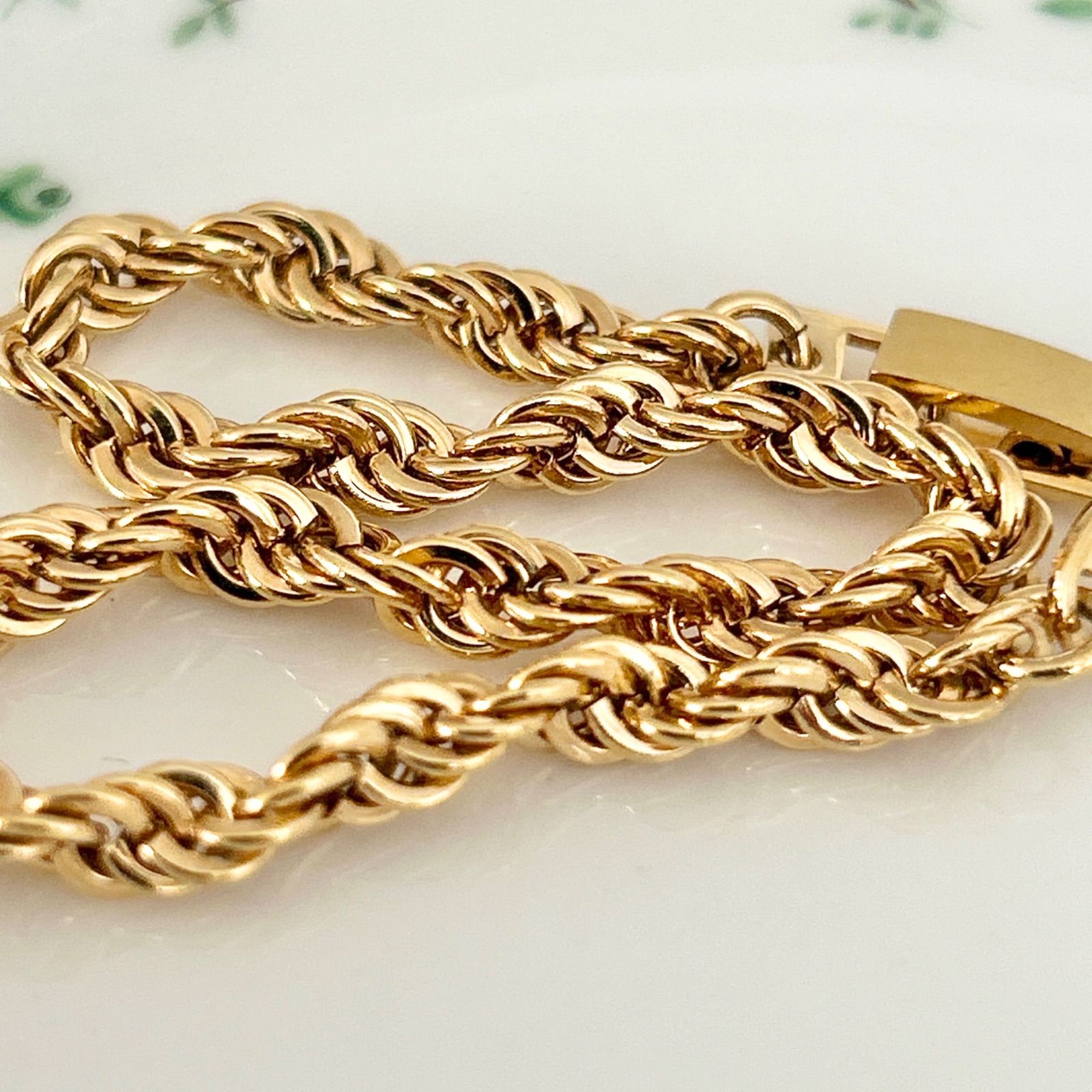シルバー ツイスト ロープ チェーン ブレスレット / Silver Twist Rope Chain Bracelet | アモンズ – amondz