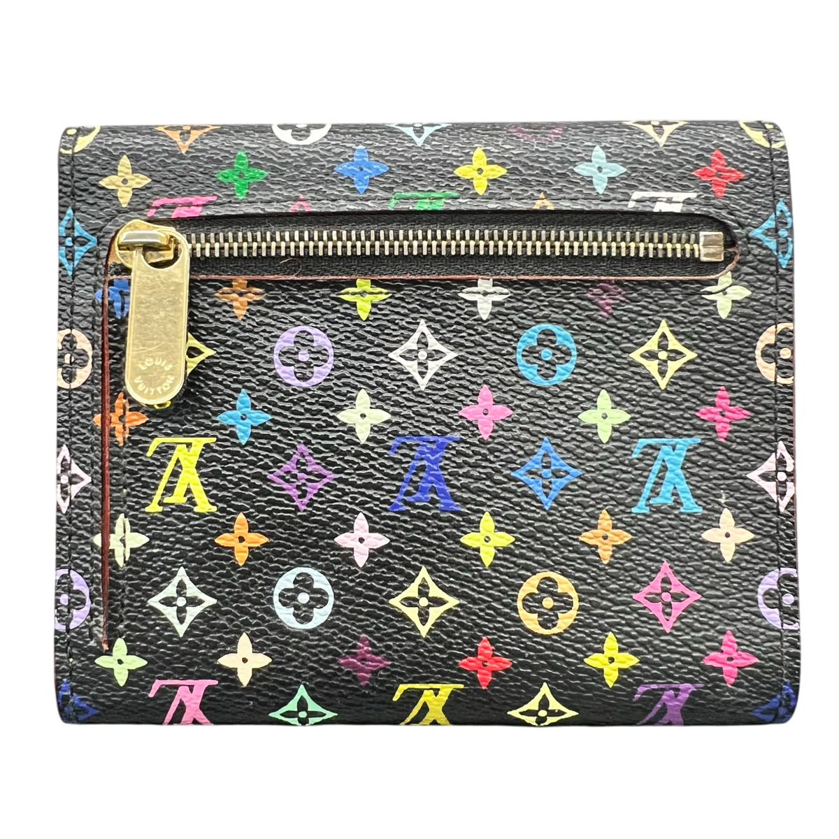 LOUIS VUITTON ルイ ヴィトン 財布 ポルトフォイユ コアラ モノグラムマルチ ノワール M58015 PVC レザー 村上隆 三つ折り ミニ ルイヴィトン LV ABランク 鑑定済