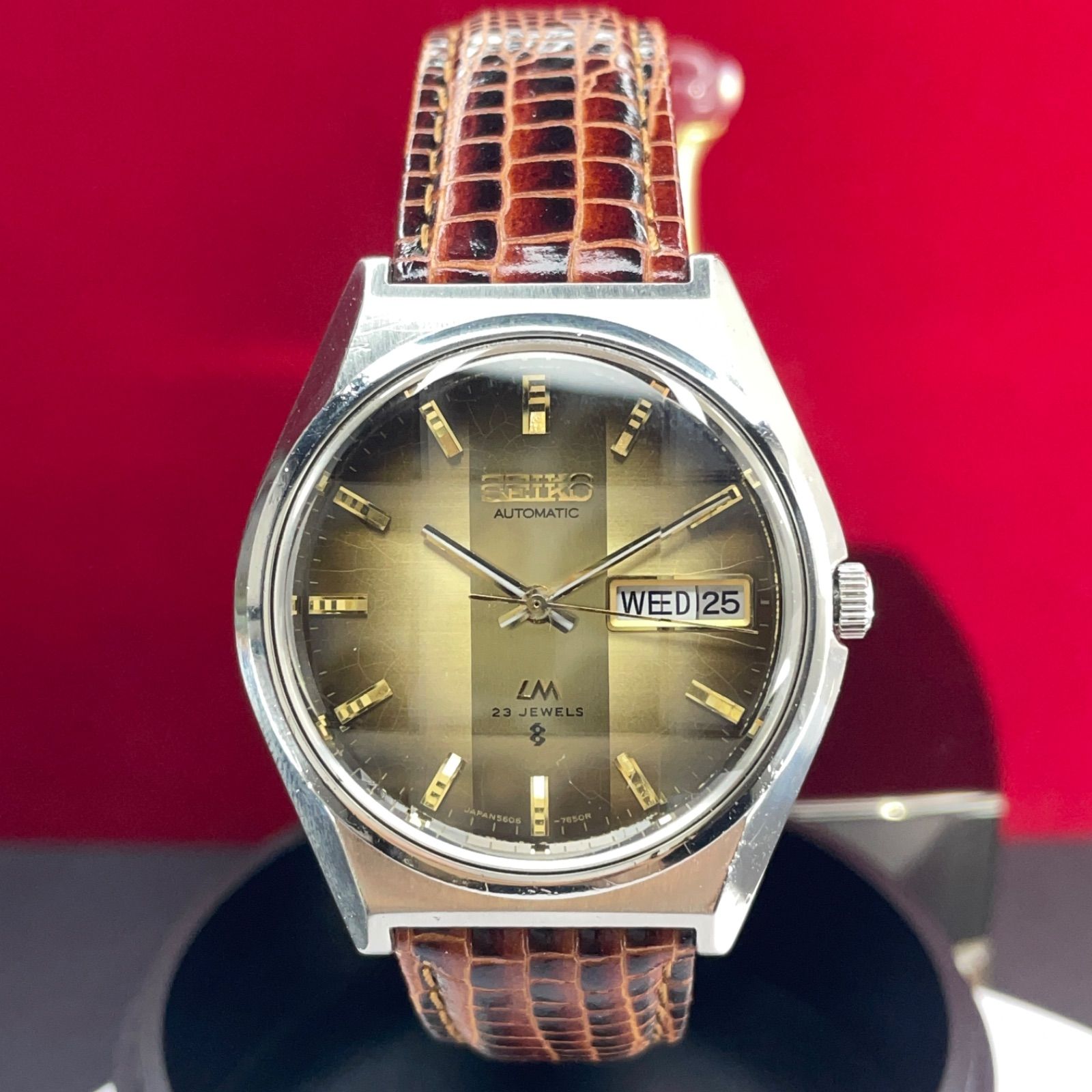 【希少】SEIKO ロードマチック　自動巻き時計 グラデーションブルー　不動 希少】SEIKO ロードマチック 自動巻き時計 グラデーションブルー