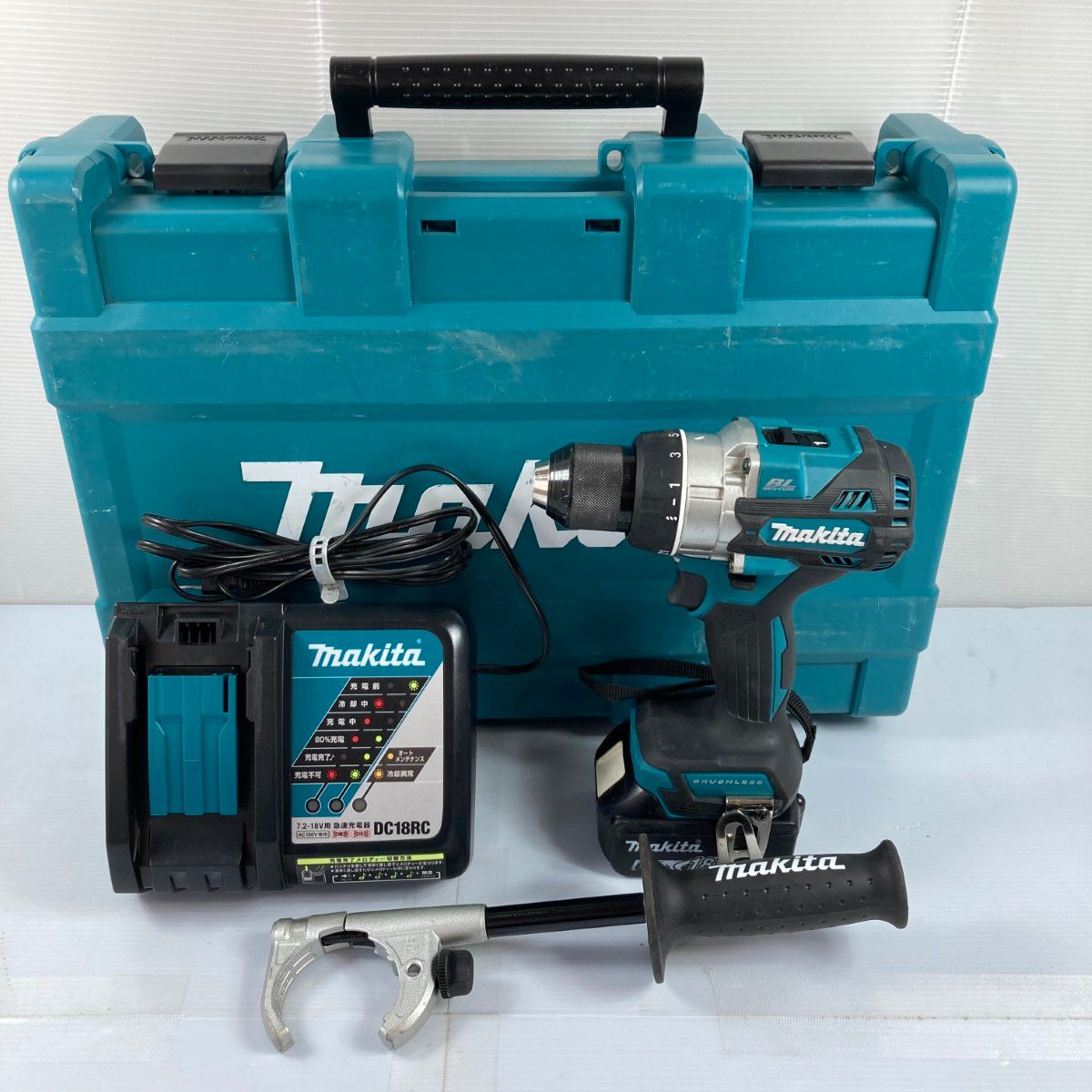 ＊＊MAKITA マキタ 18V 充電式ドライバドリル バッテリ1個 充電器 ケース付 PSEマークあり DF486D ブルー