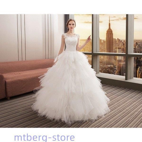 ウェディングドレス ウェディングドレス白 パーティードレス レース