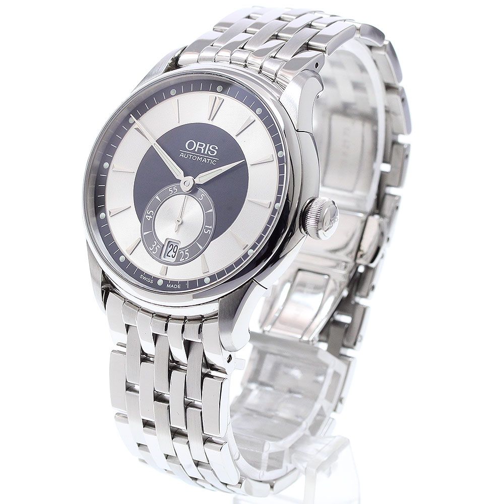 オリス ORIS 7582 アートリエ デイト スモールセコンド 自動巻き メンズ _910563