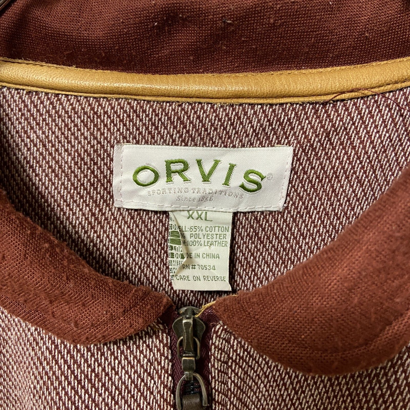 古着 used ORVIS オービス 長袖フルジップスウェット トレーナー ワインレッド エルボーパッチ ロゴ刺繍 - メルカリ