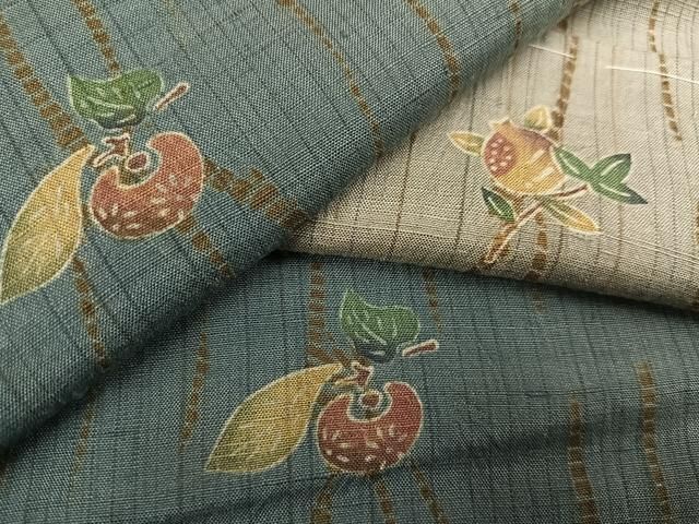 平和屋着物○伝統工芸士 七代目 吉澤与市 小紋 紬地 型染め 成り物  