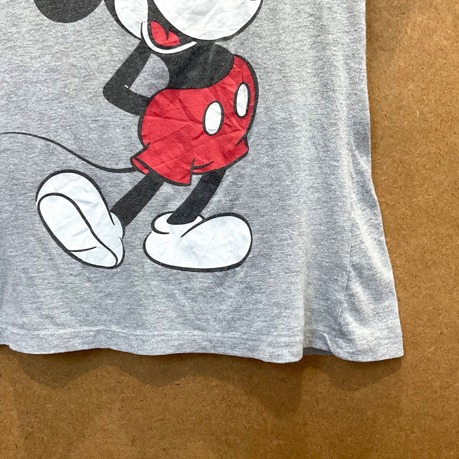 USA古着 ミッキーマウスMICKEY MOUSE ディズニーDisney 半袖Tシャツ 灰色M