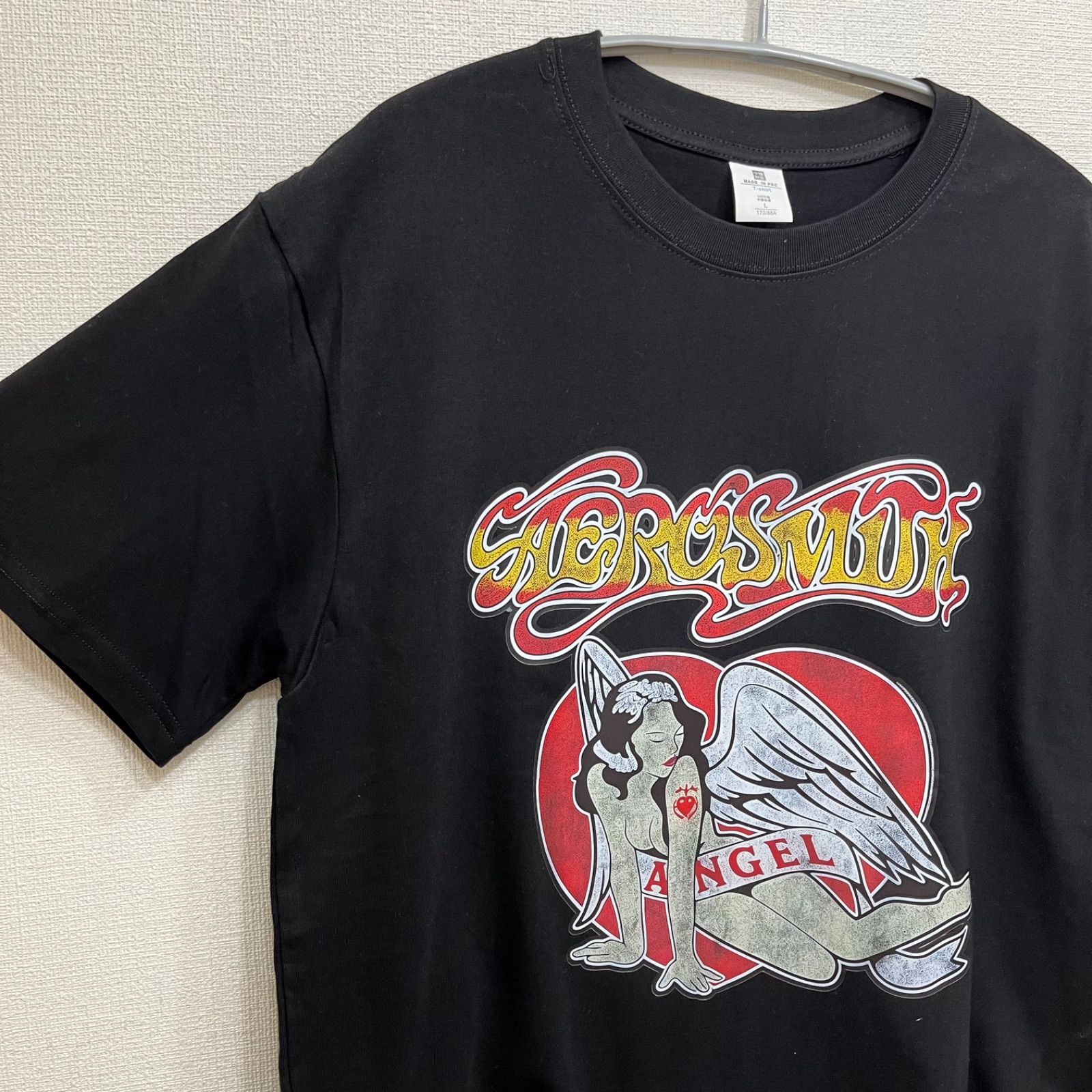 【AEROSMITH】 エアロスミス グッドプリントTシャツ 半袖 tee 黒 AEROSMITH】 エアロスミス グッドプリントTシャツ 半袖 tee 黒