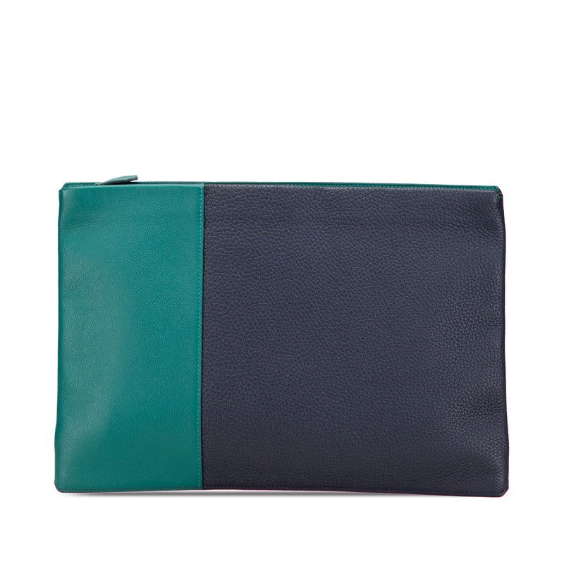 エルメス マンハッタン デュオ 35 グリーン ネイビー シルバー金具 エバーカラー トゴ メンズ HERMES 222-33589