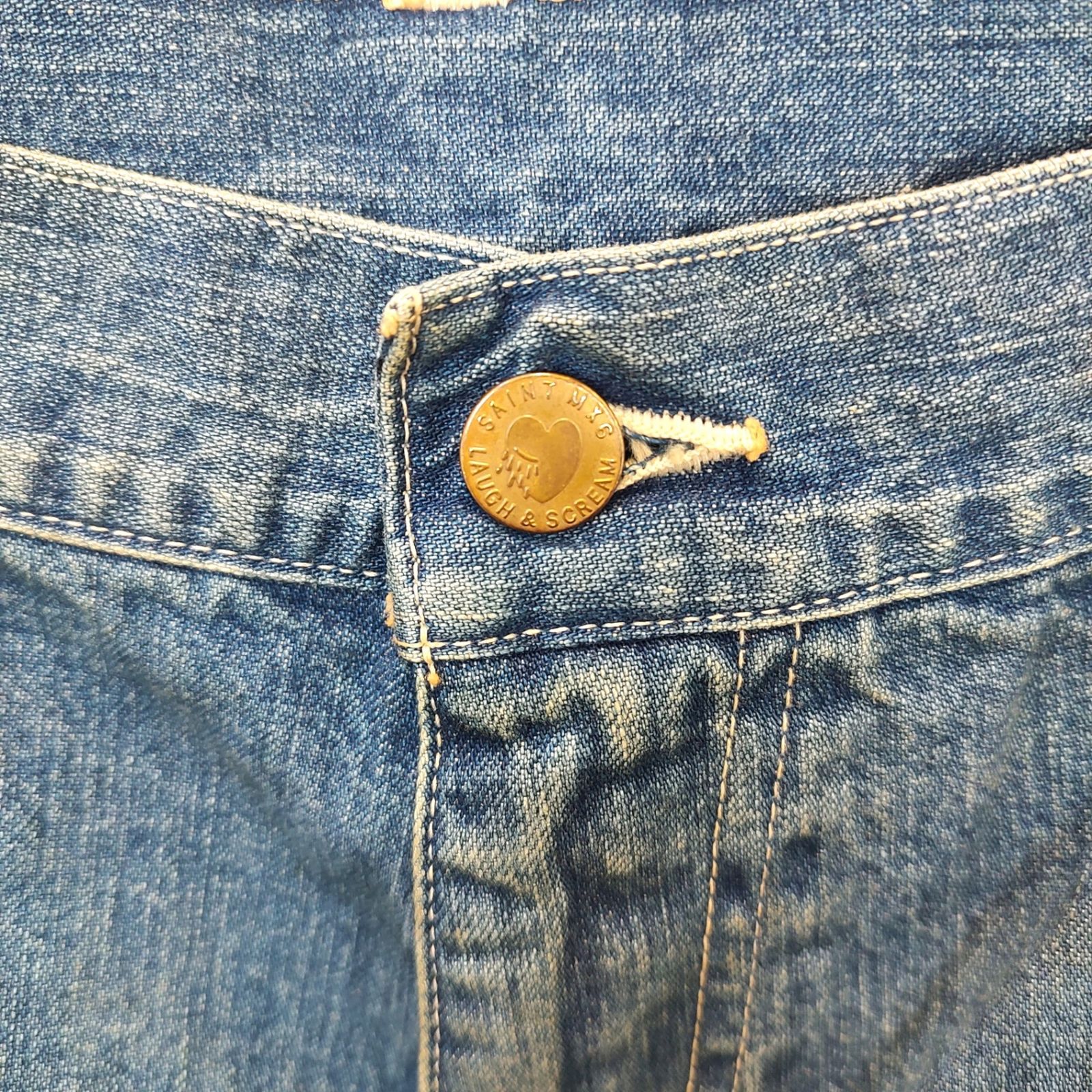 SAINT MICHAEL セント マイケル 25SS DOUBLE KNEE SHORTS デニム
