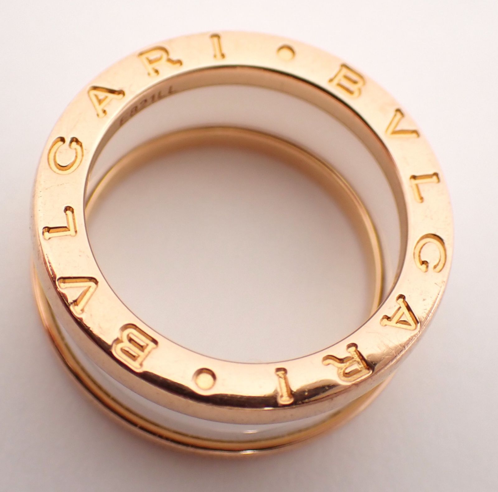 美品 BVLGARI(ブルガリ) B-zero1リング 750PG CE #48 6.9g ビー