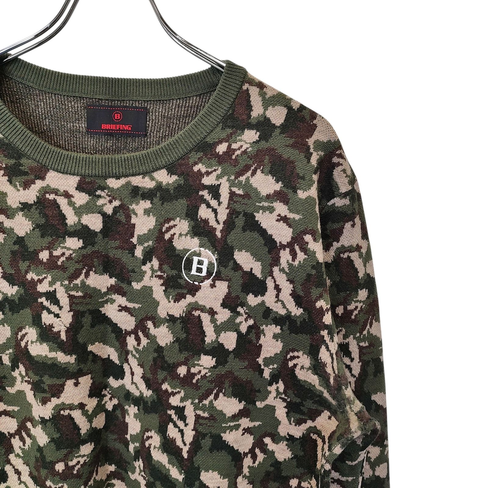 BRIEFING GOLF ブリーフィングゴルフ カモフラ 長袖 ウール ニット