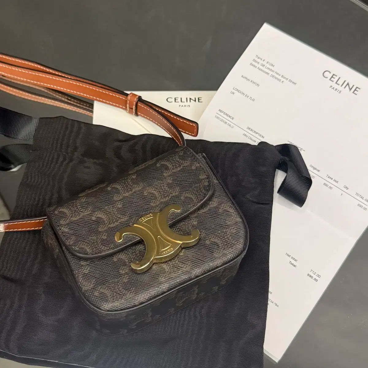 インボイス Celine セリーヌ トリオンフ ミニ クロスバック